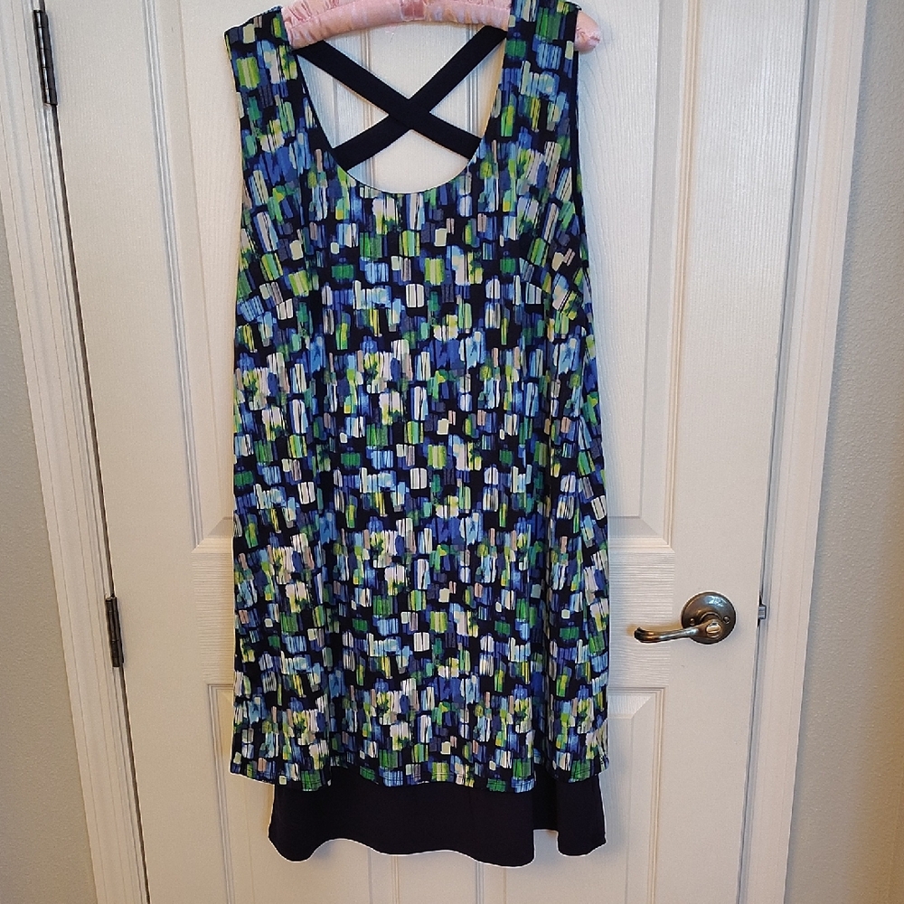 Kim Rogers Multicolor Geometric Midi Dress